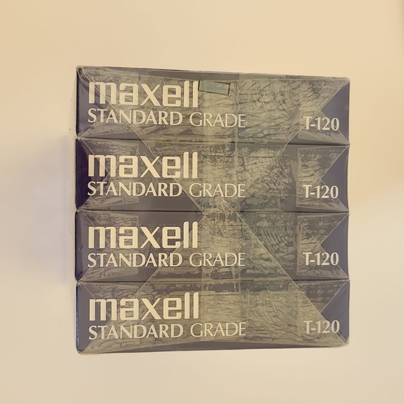 Maxell Standard Grade 6 hour T-120 Sealed Blank VHS Tapes 4 pack - Picture 5 of 5